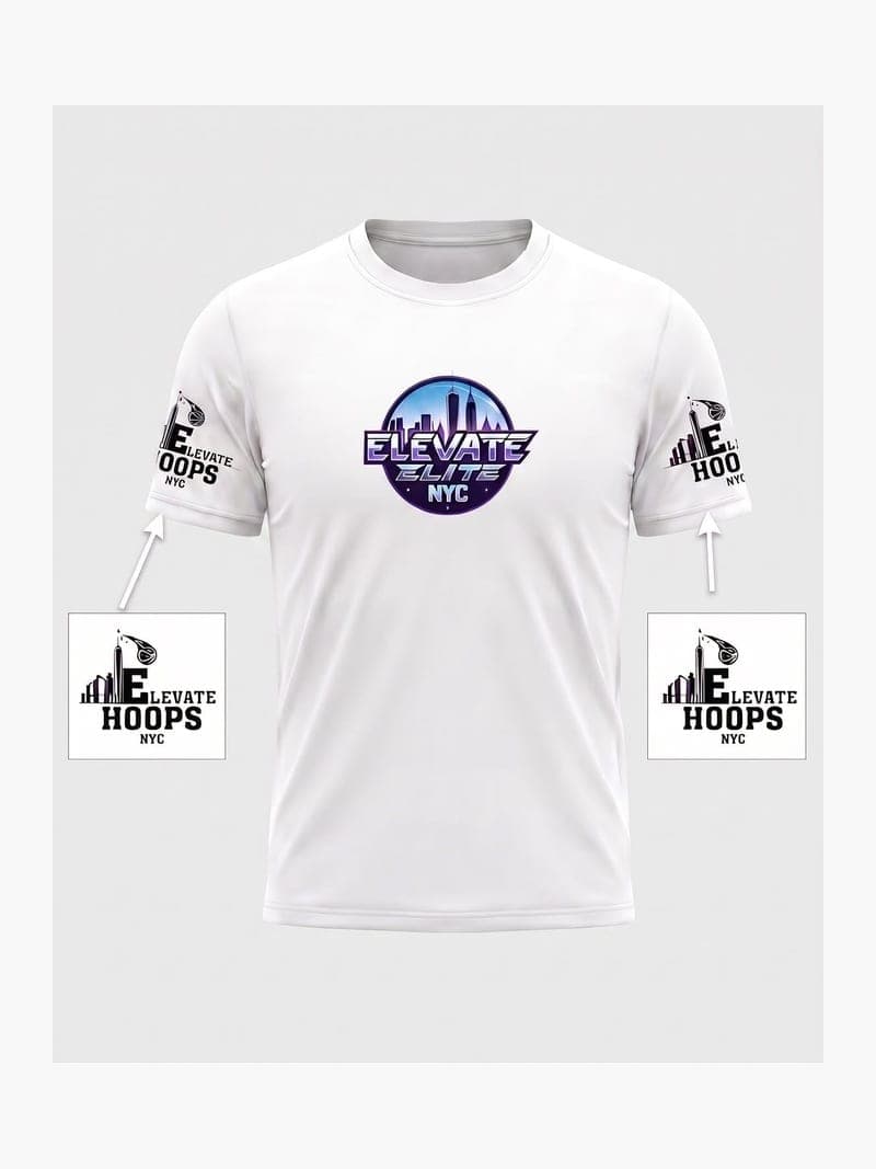 Elevate Elite Compression Shirt – White / Blue Logo