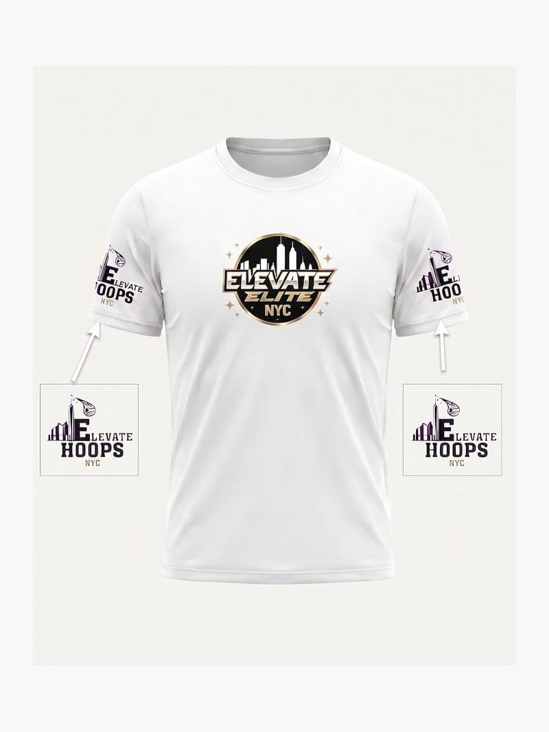 Elevate Elite Compression Shirt – White / Gold Logo