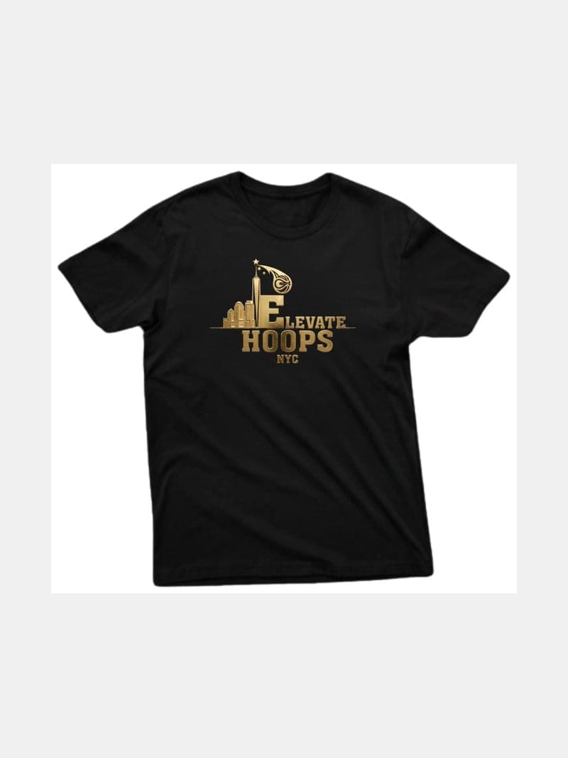 Elevate Classic Tee – Black / Gold Logo