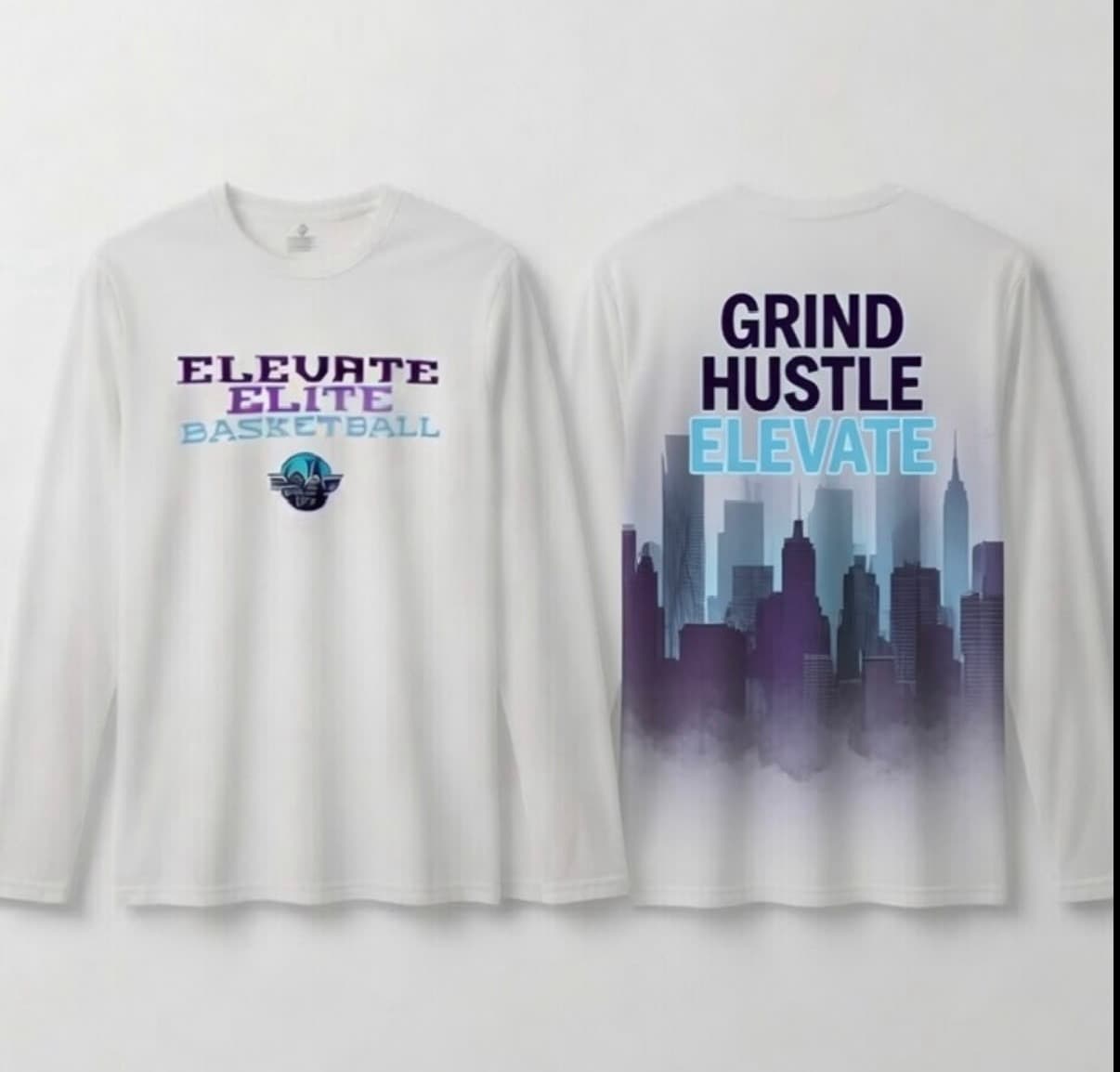 Elevate Elite AAU Longsleeve – White/Blue/Purple